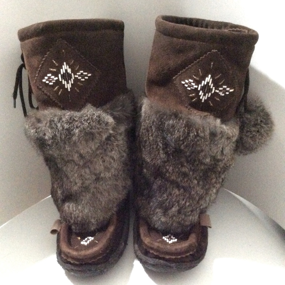 Handmade Laurentian Chief suede leather Mukluks